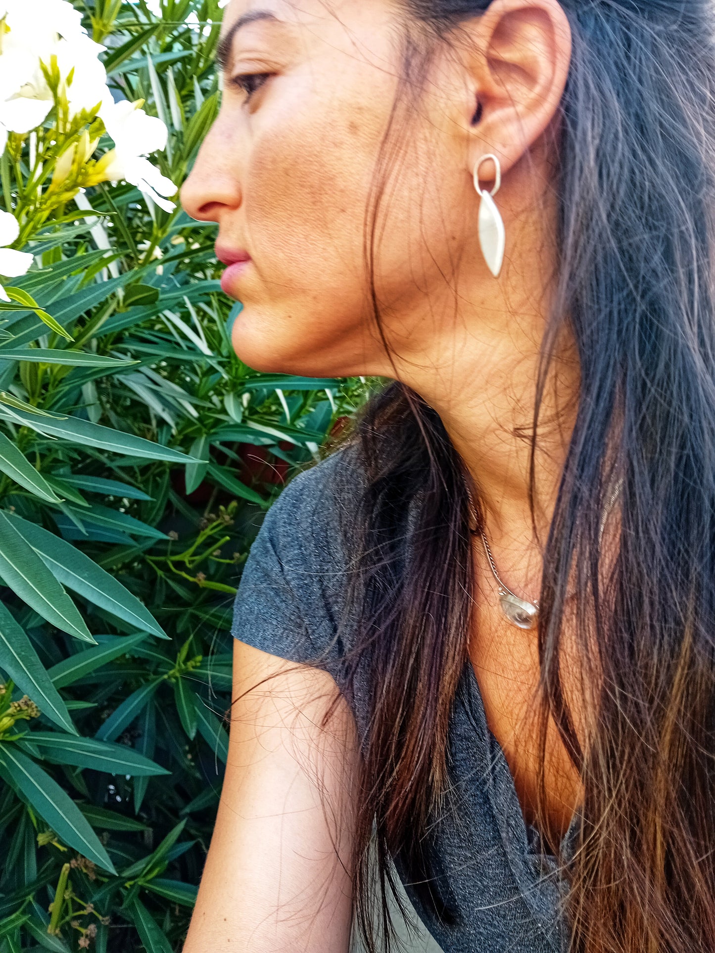 Dancing silver earrings