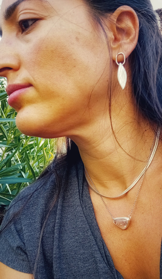 Dancing silver earrings