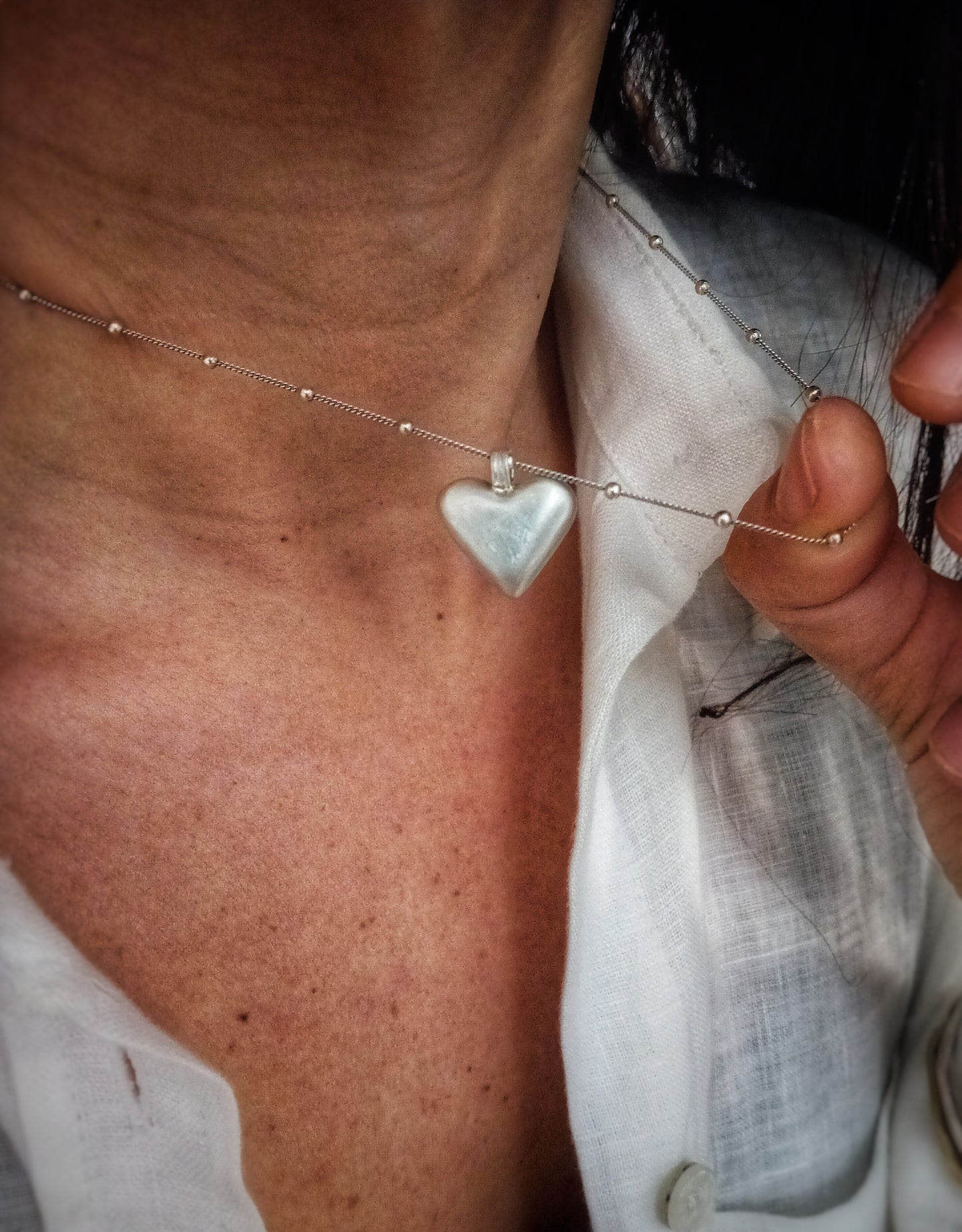 Heart silver pendant