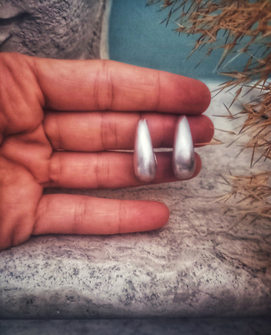 Bold silver earrings