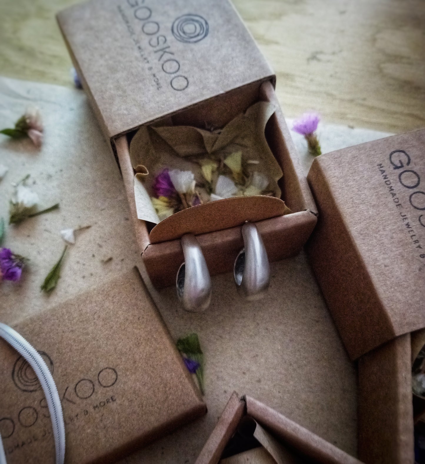 Bold silver earrings