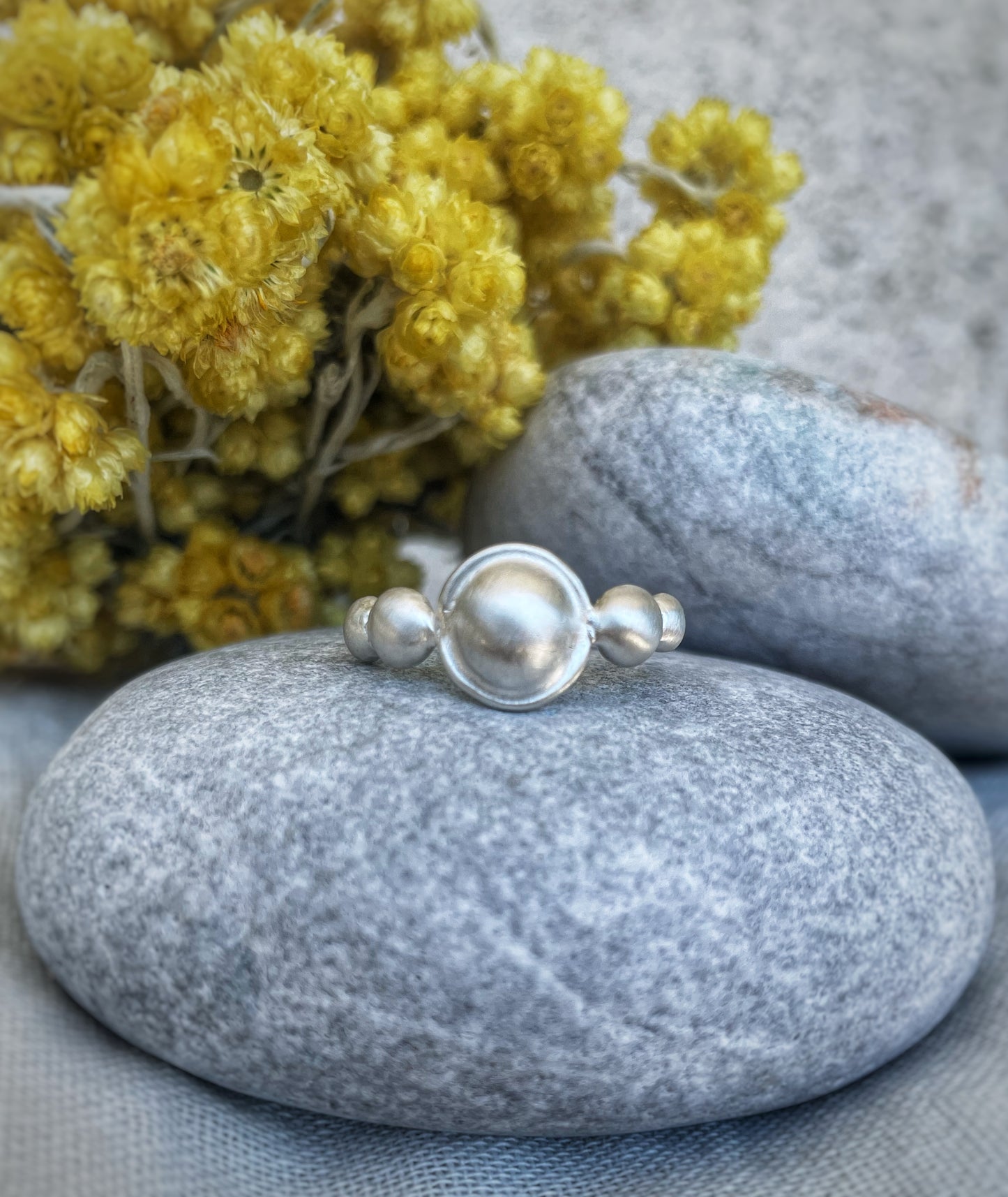 Kleio twin silver ring