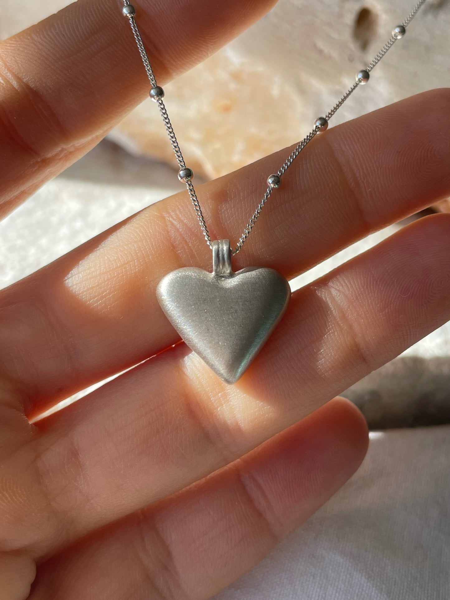 Heart silver pendant