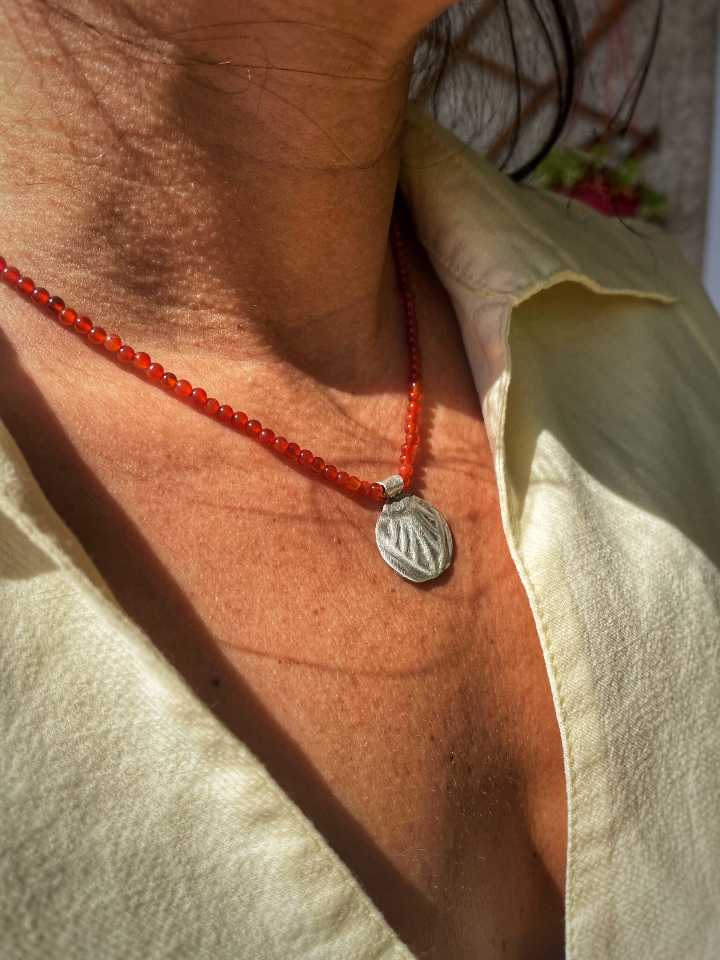 Carnelian silver Conch