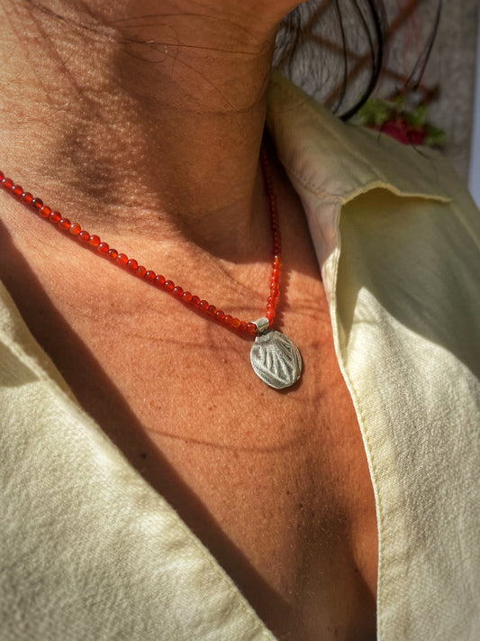 Carnelian silver Conch