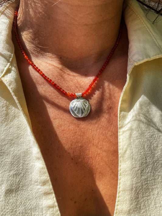 Carnelian silver Conch
