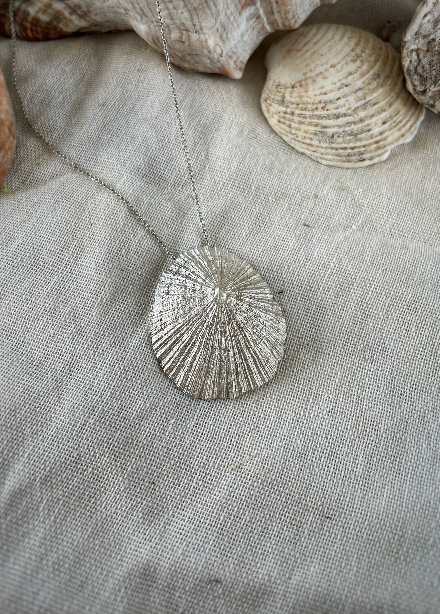 Limpet silver pendant