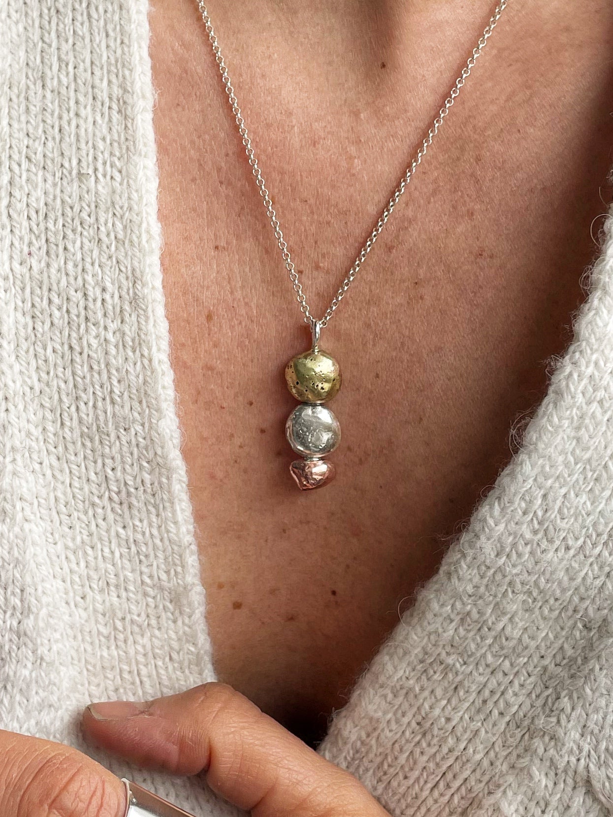 Mixed metals pendant