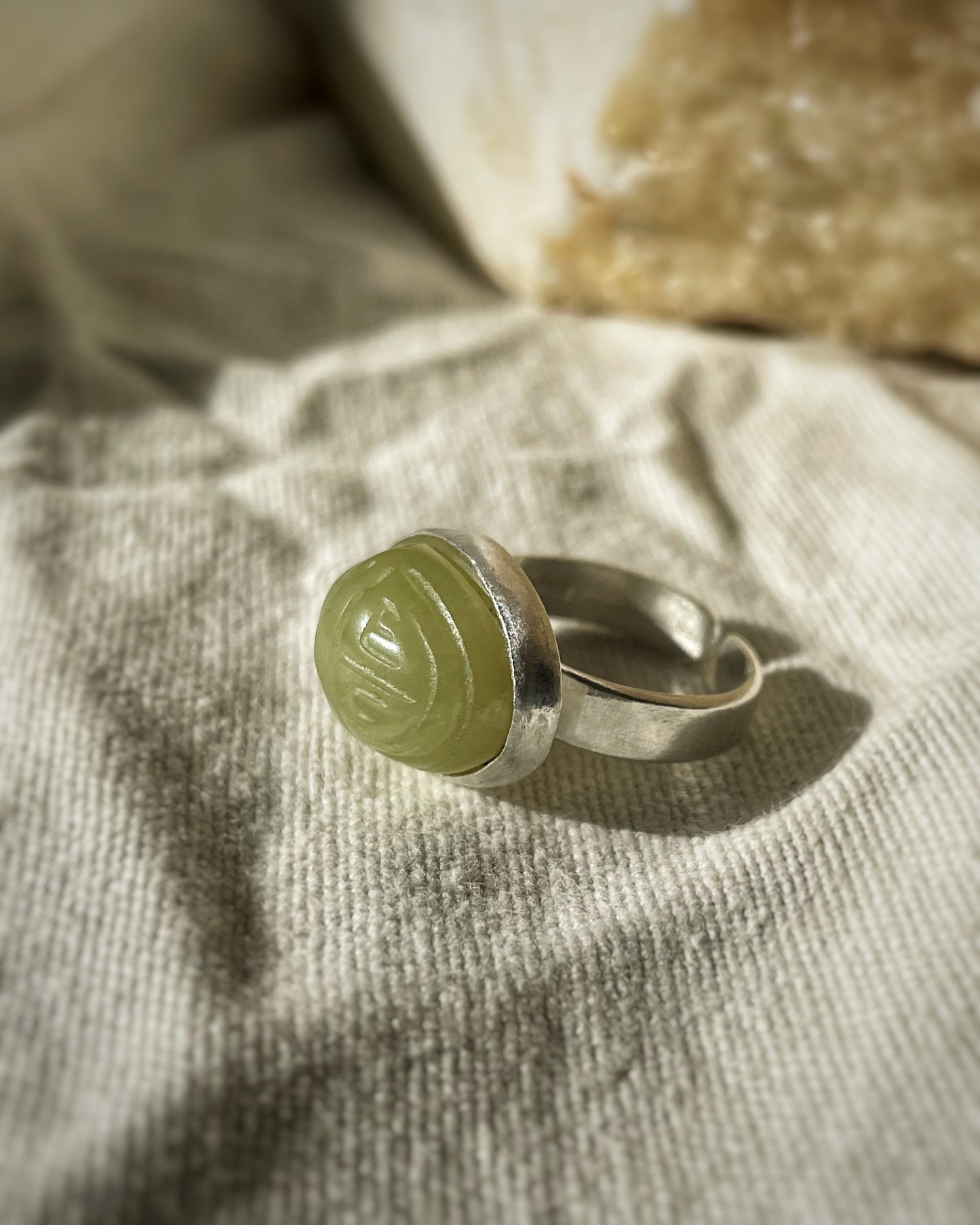 Scarab Jade ring