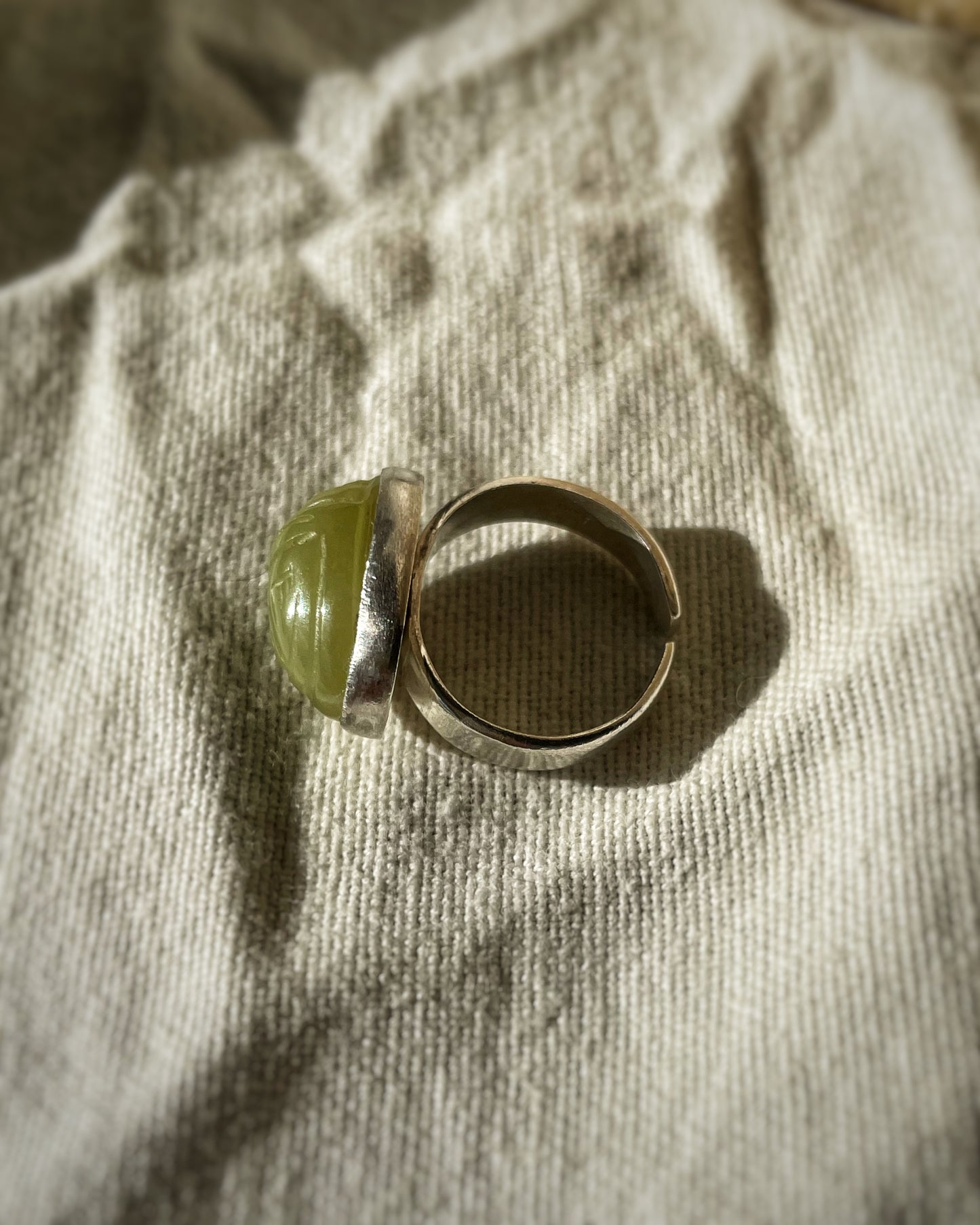 Scarab Jade ring