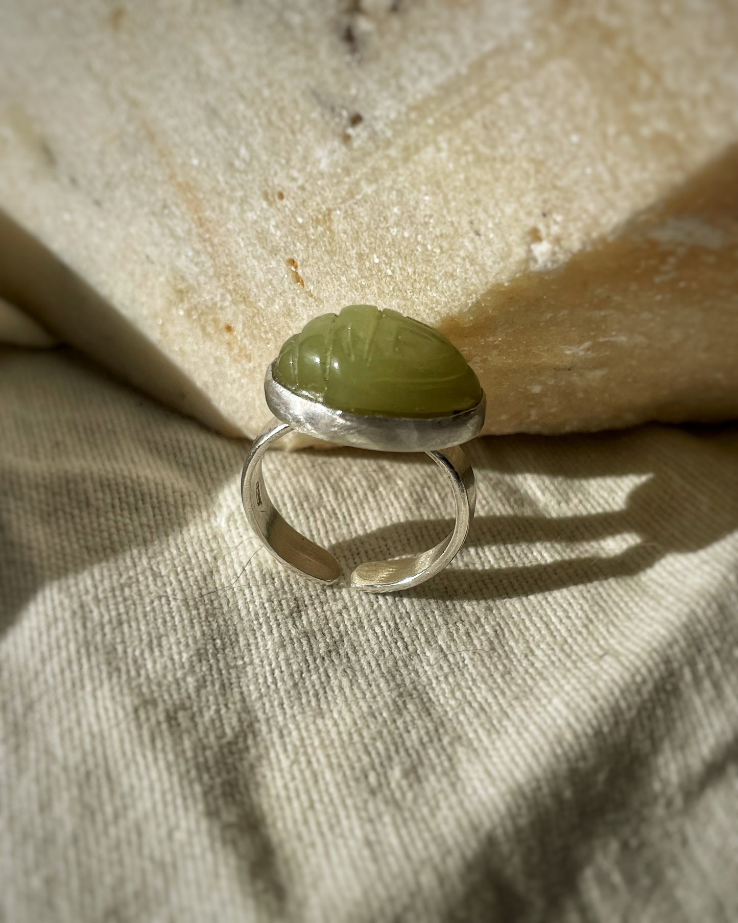 Scarab Jade ring