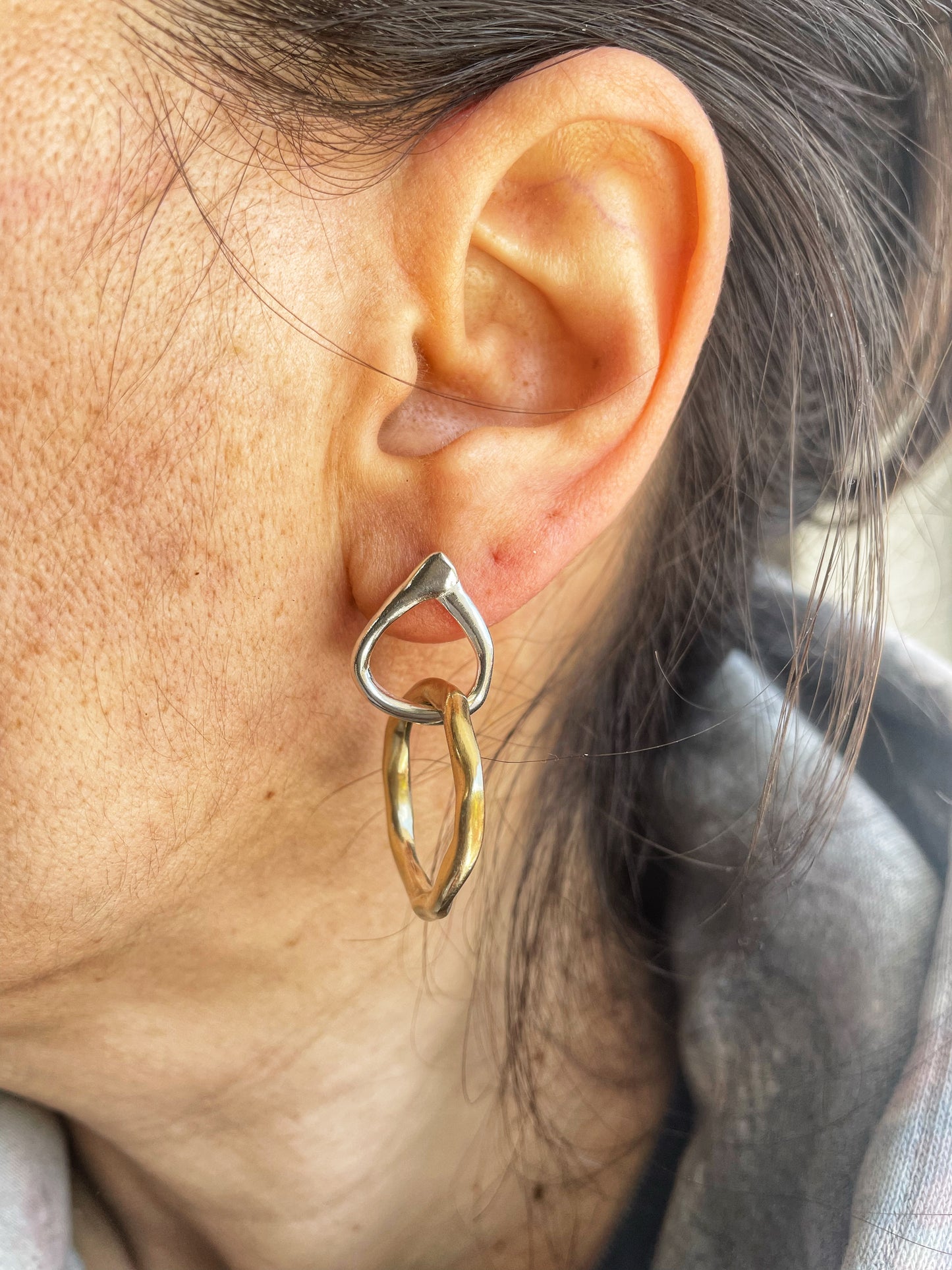 Mixed metals hoops