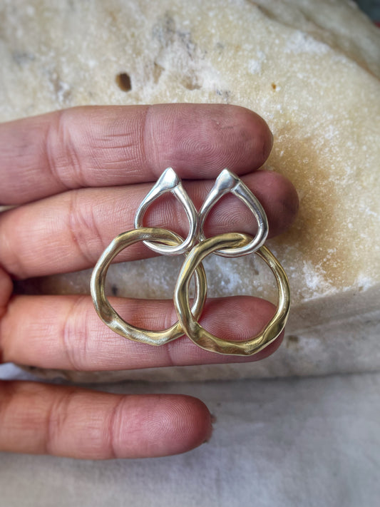 Mixed metals hoops