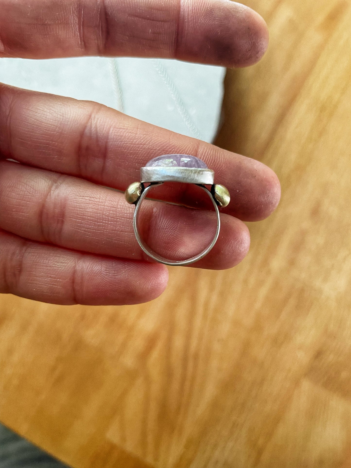 Amethyst silver ring