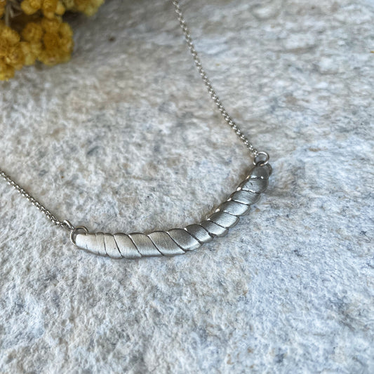 Braid silver pendant