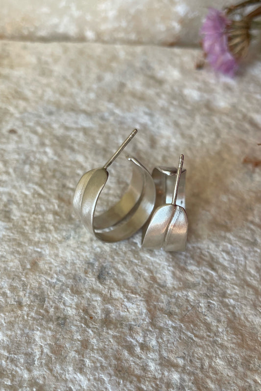 Double silver hoops
