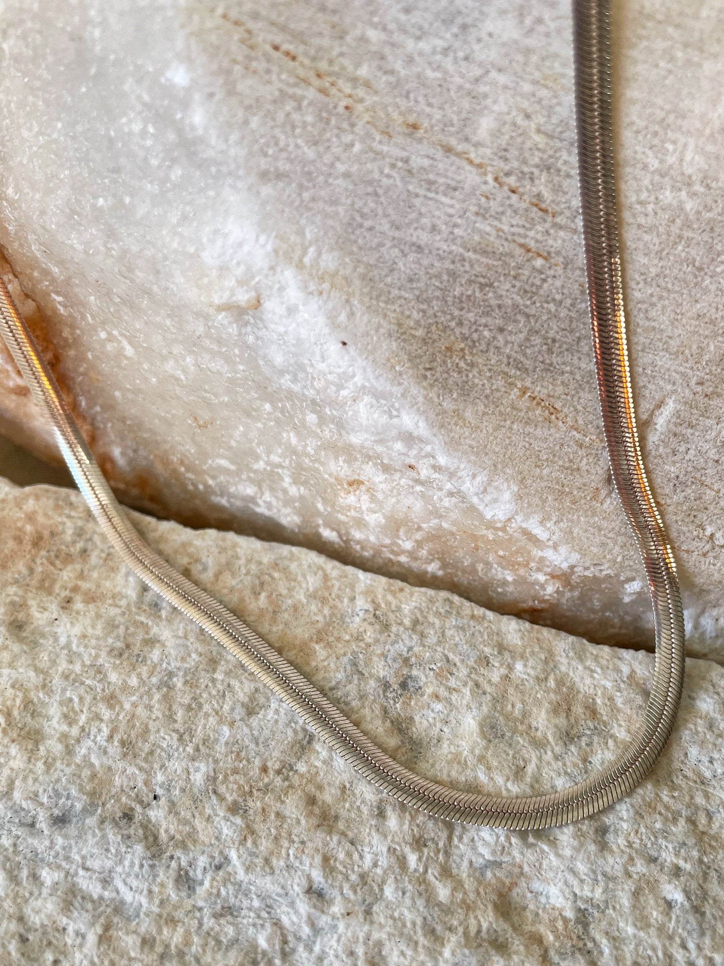 Thick silver snake chain