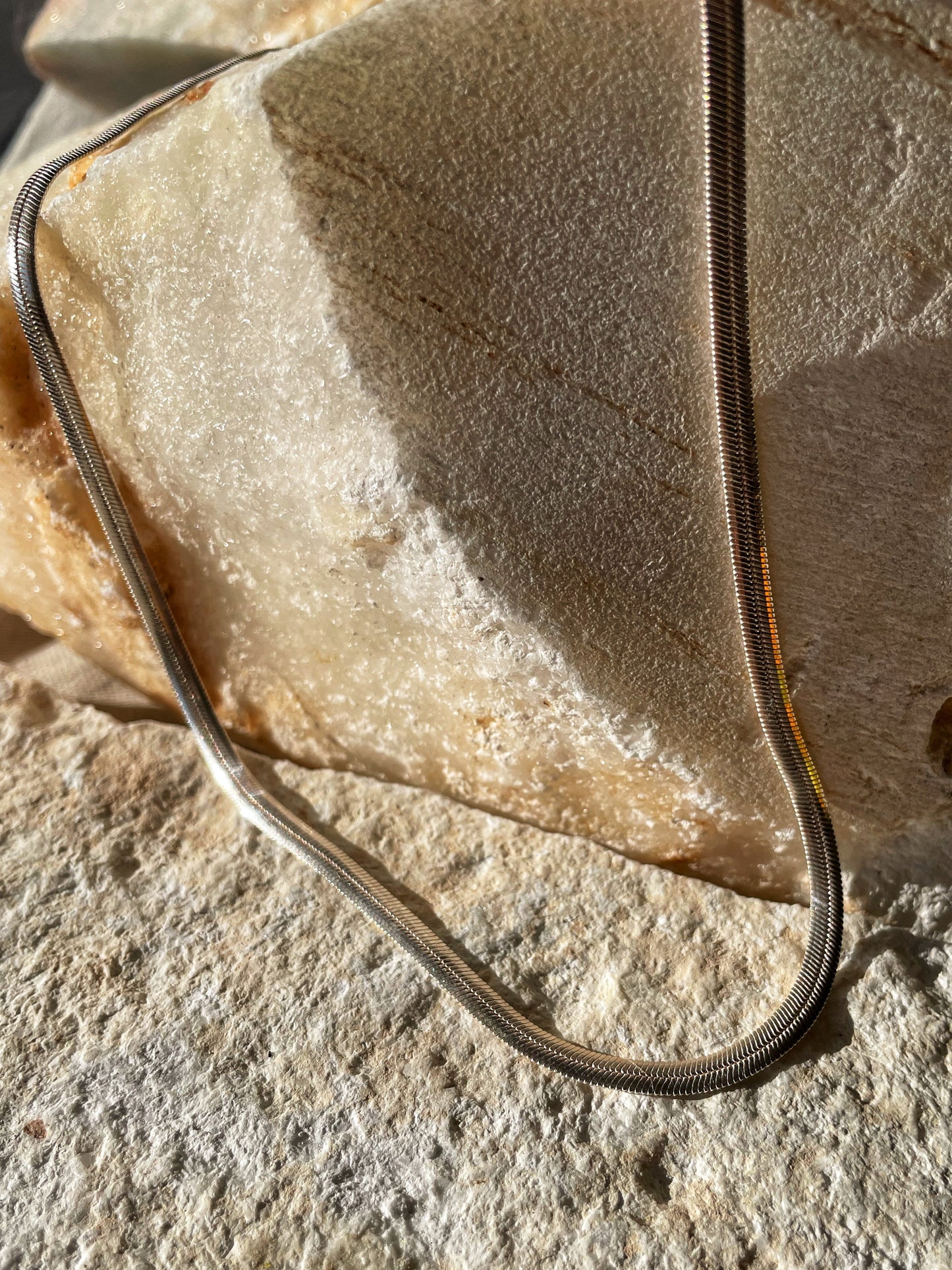 Thick silver snake chain