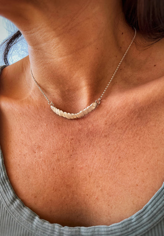 Braid silver pendant