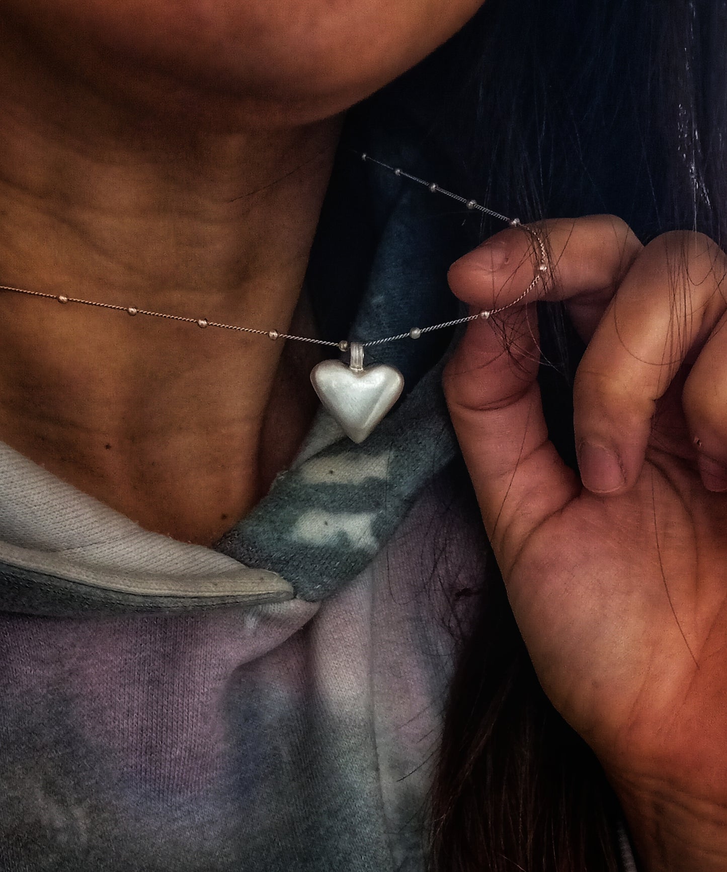 Heart silver pendant
