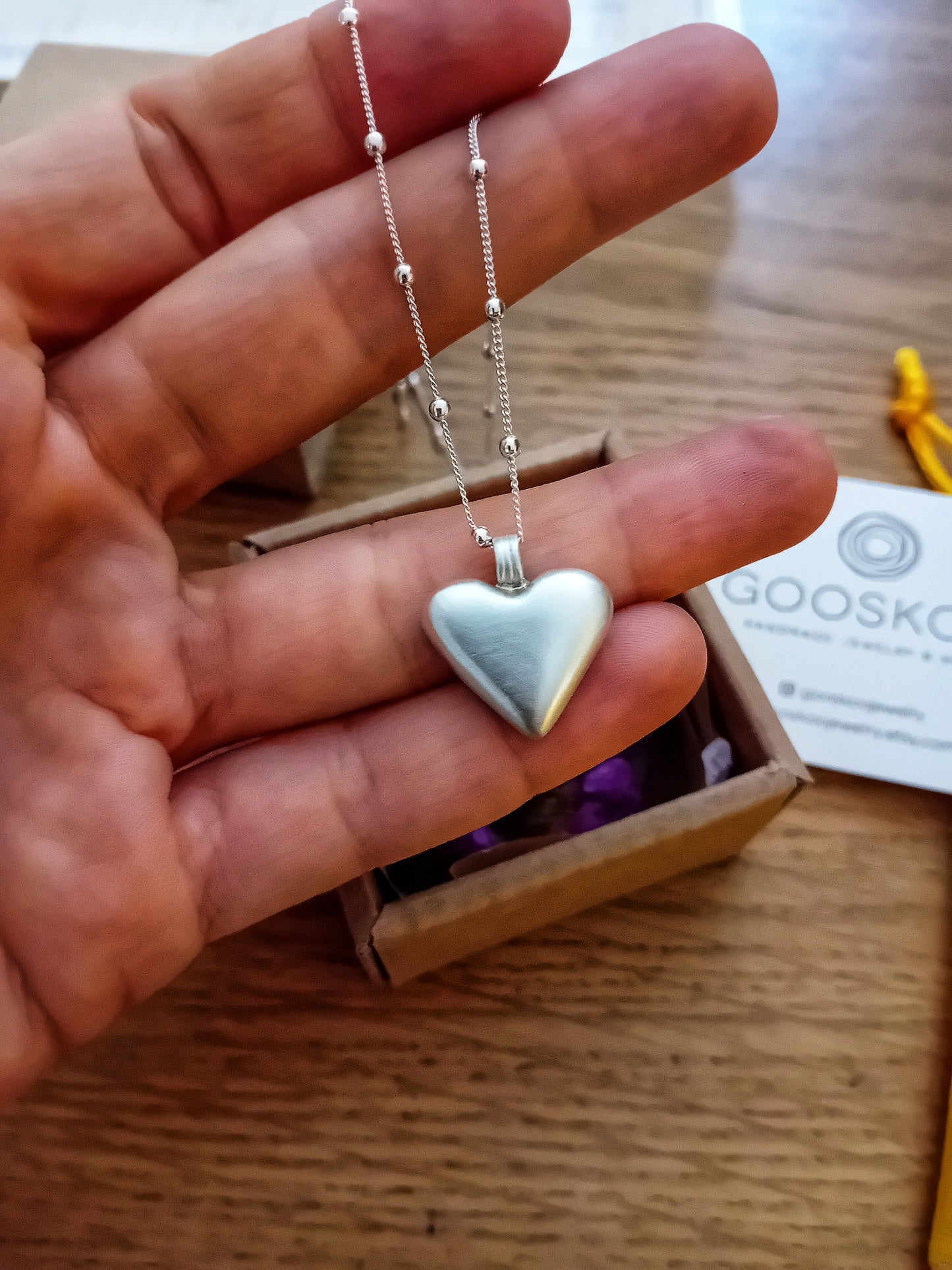 Heart silver pendant