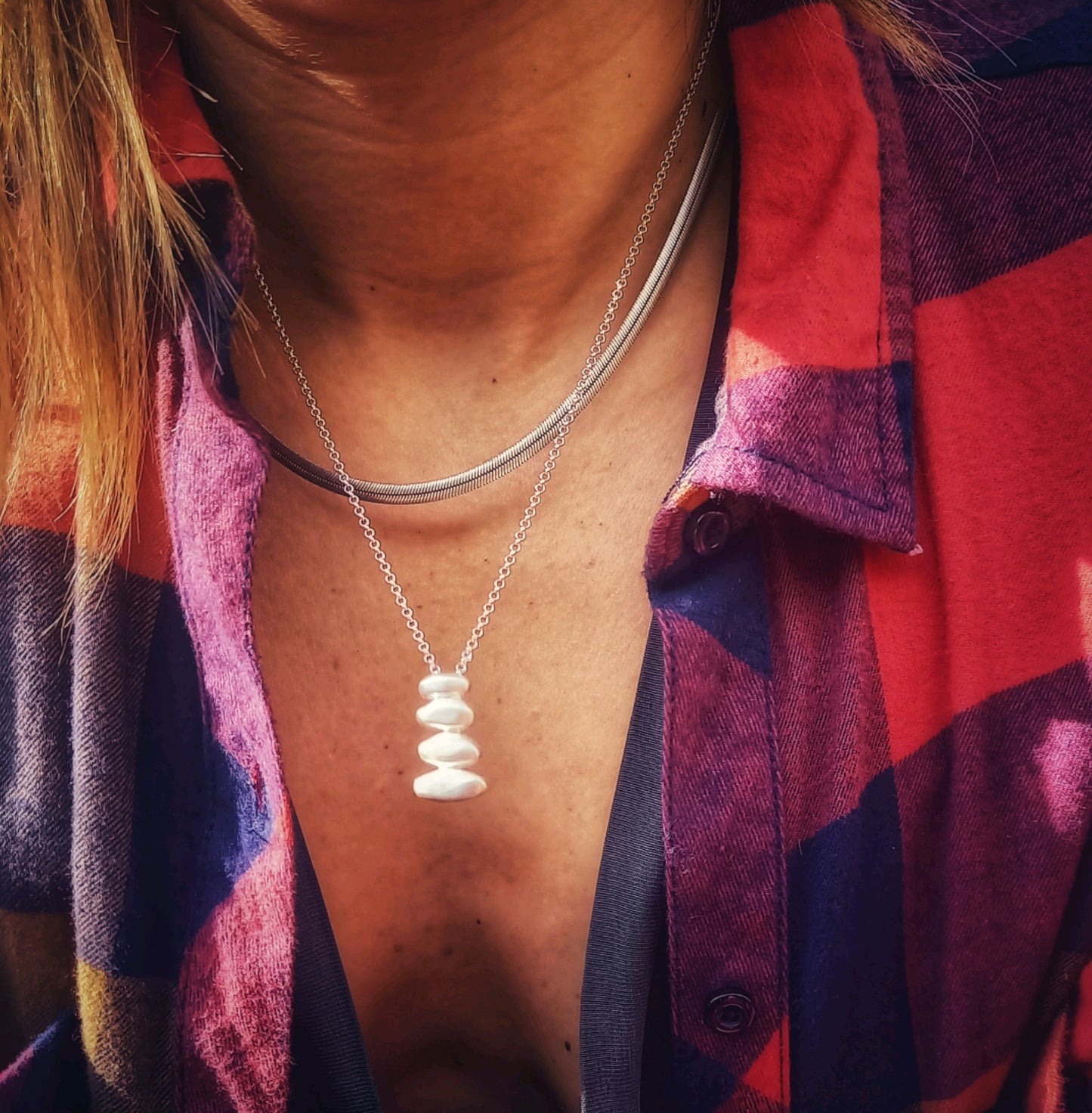 Balance silver pendant