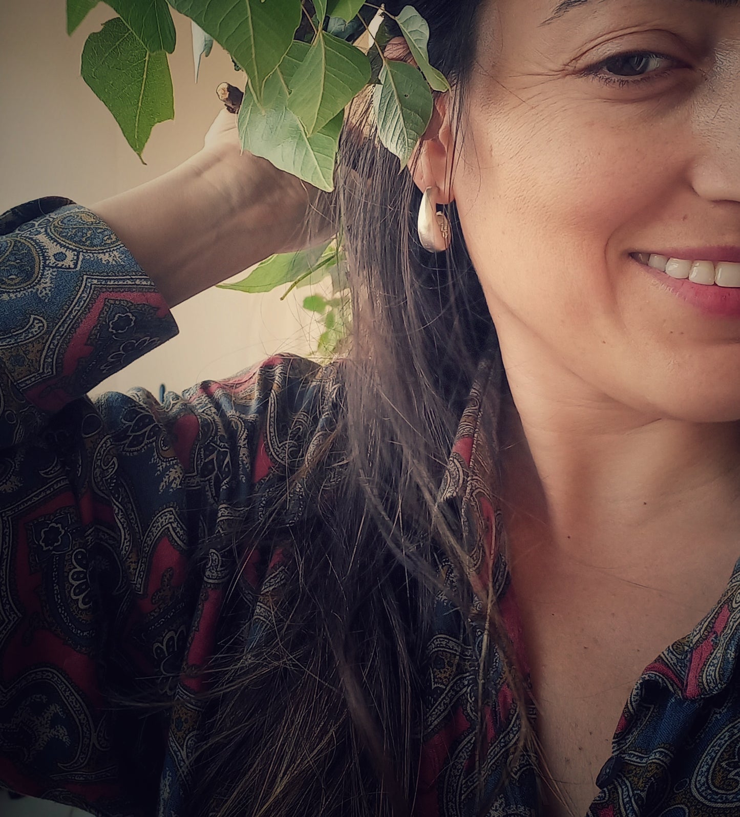 Bold silver earrings