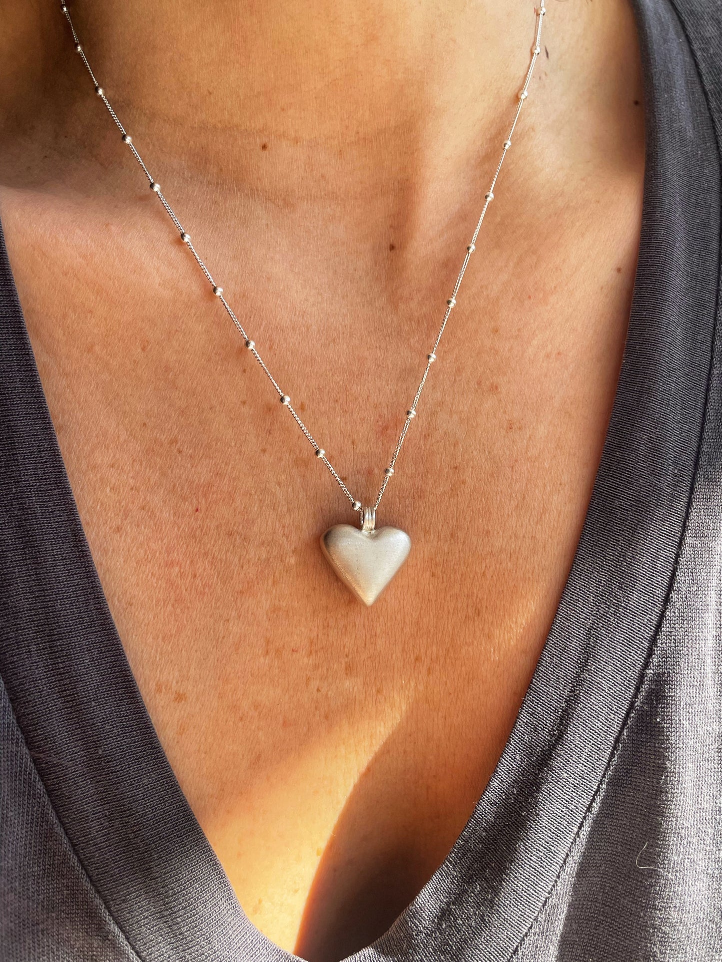 Heart silver pendant