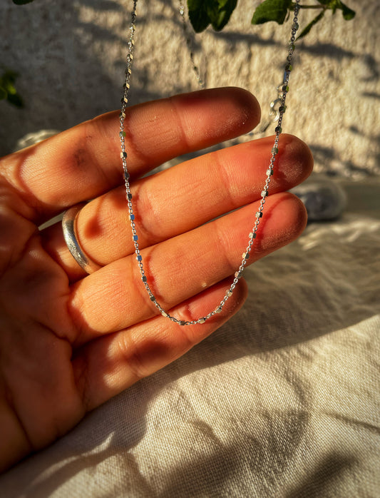 Cubes silver chain