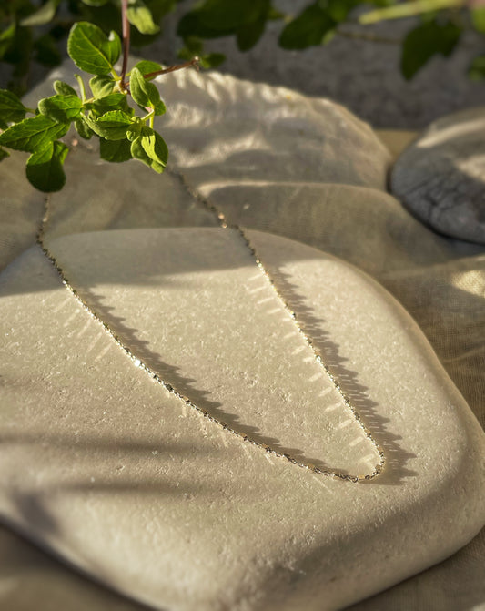 Cubes silver chain