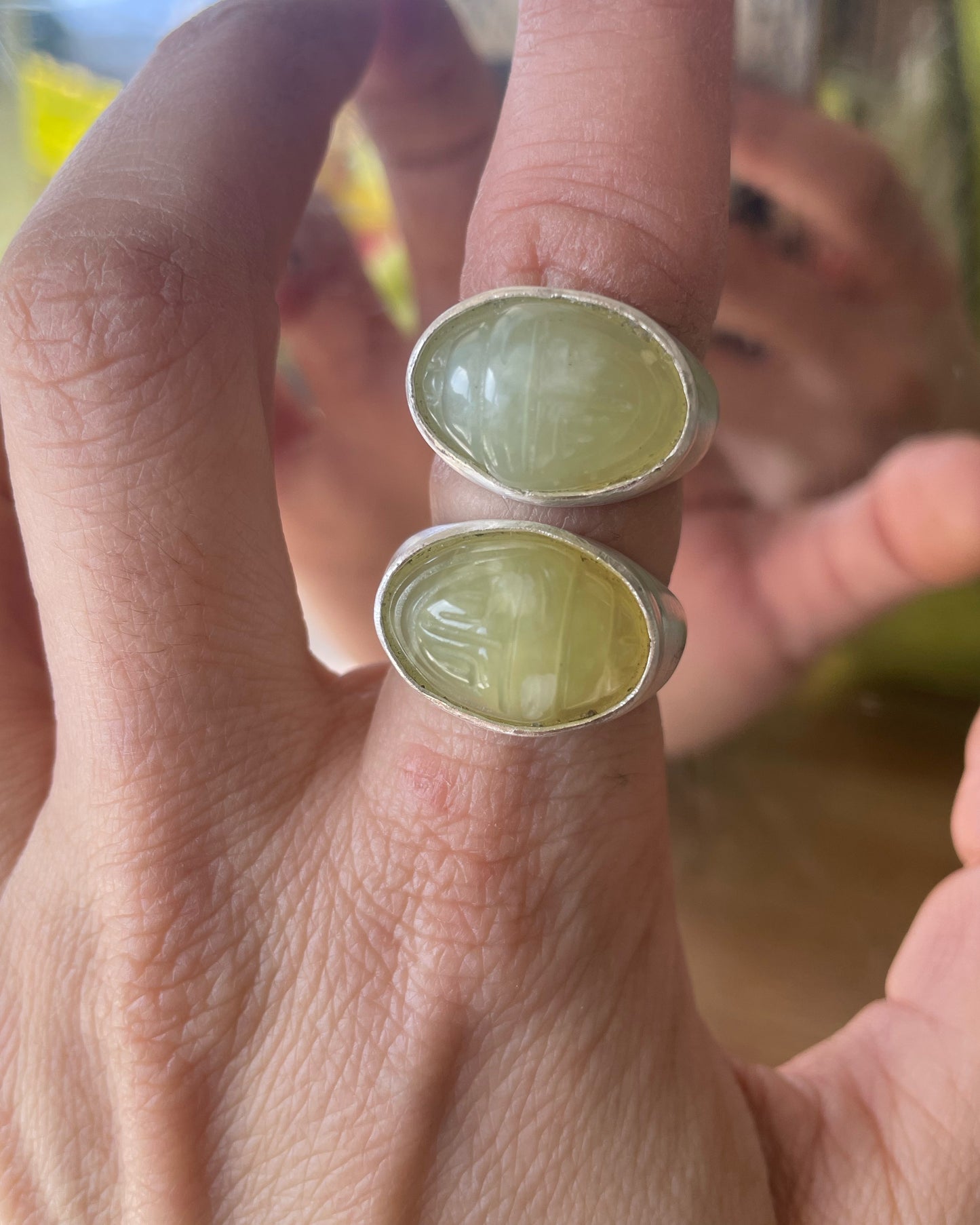 Scarab amulet ring