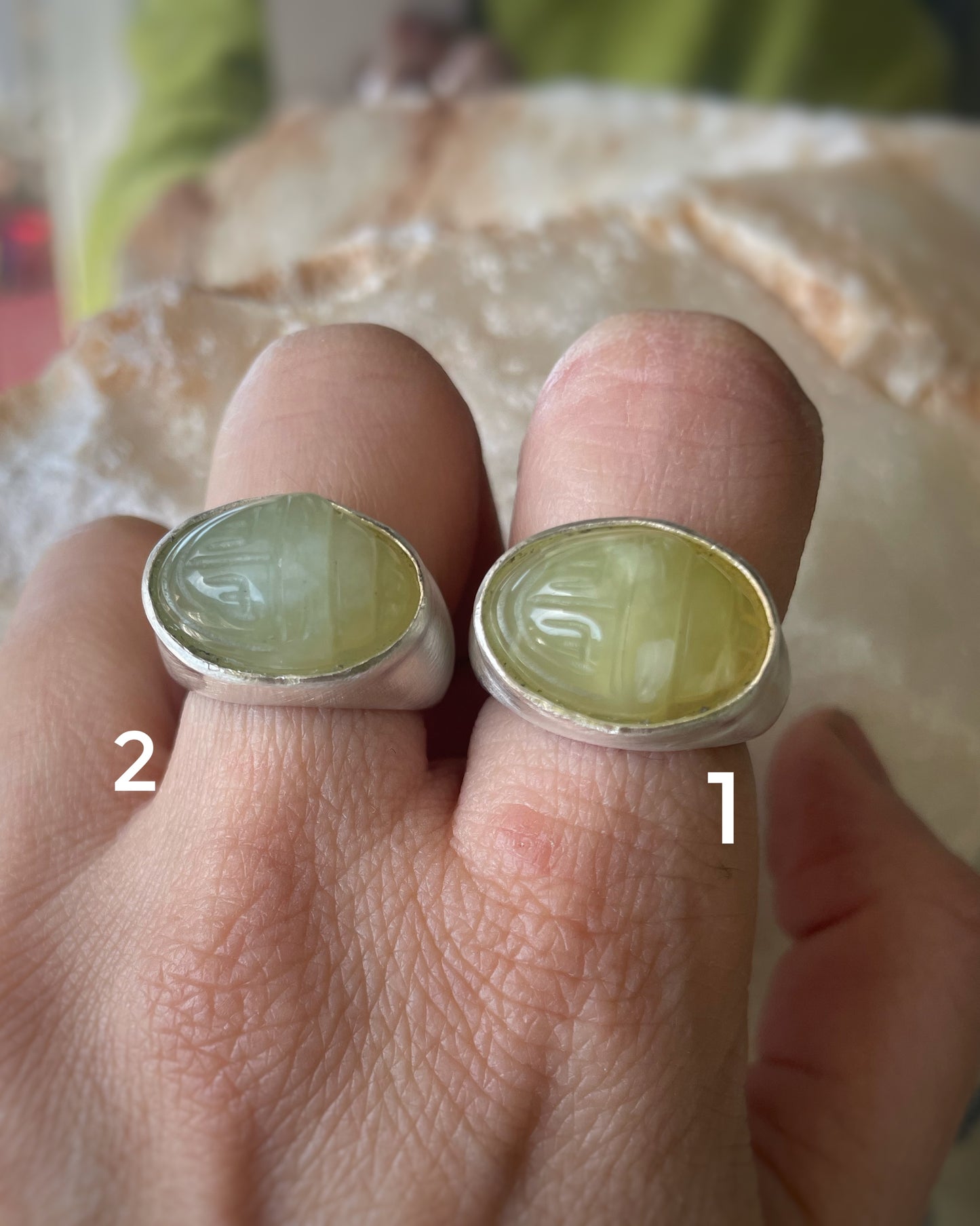 Scarab amulet ring