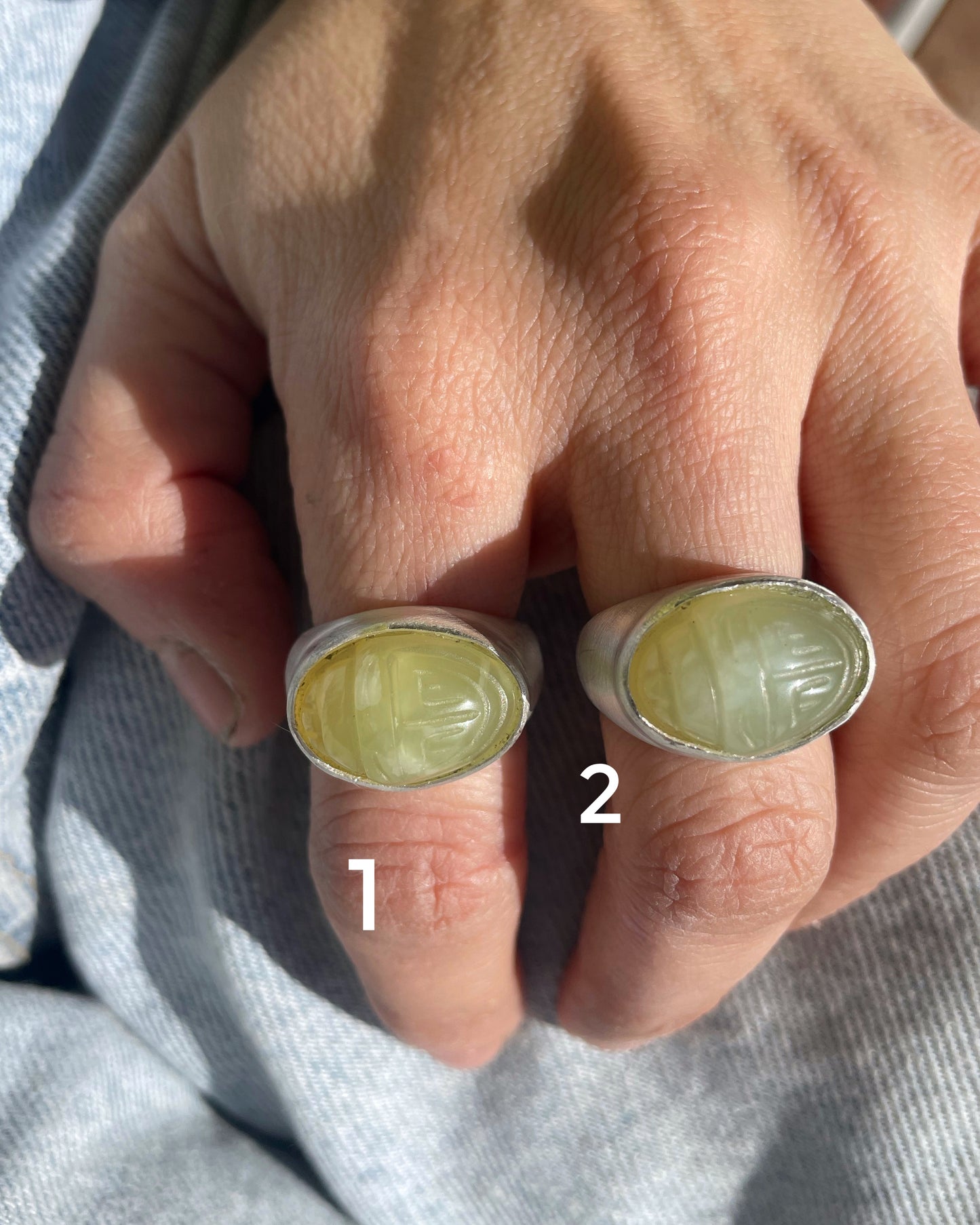 Scarab amulet ring