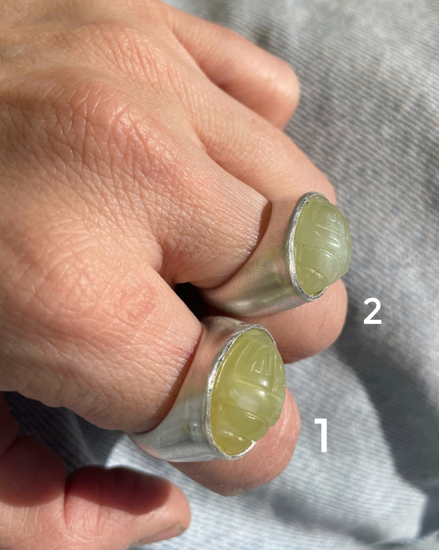 Scarab amulet ring
