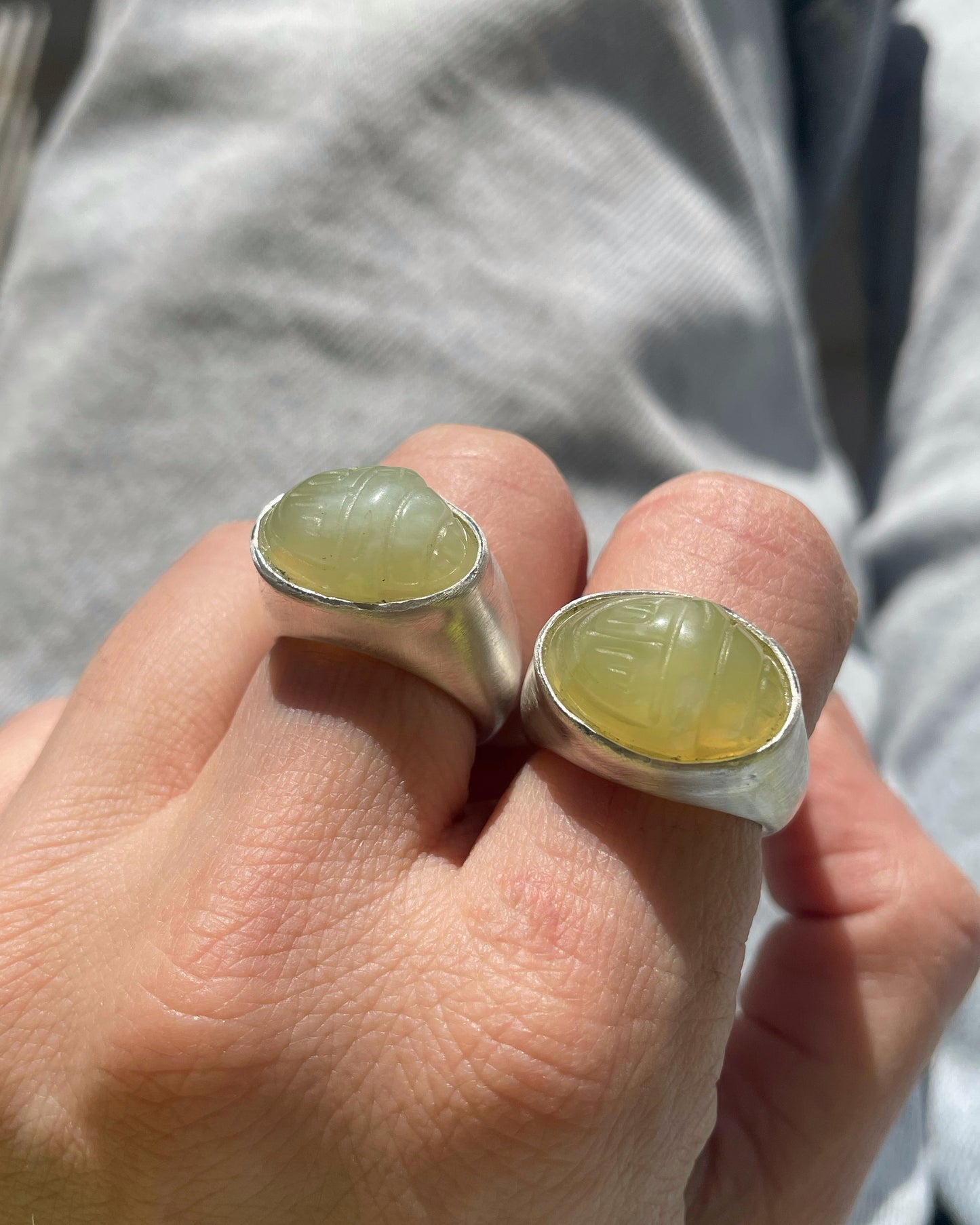 Scarab amulet ring
