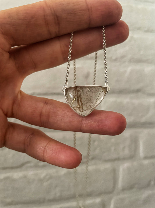 Rutilated quartz pendant