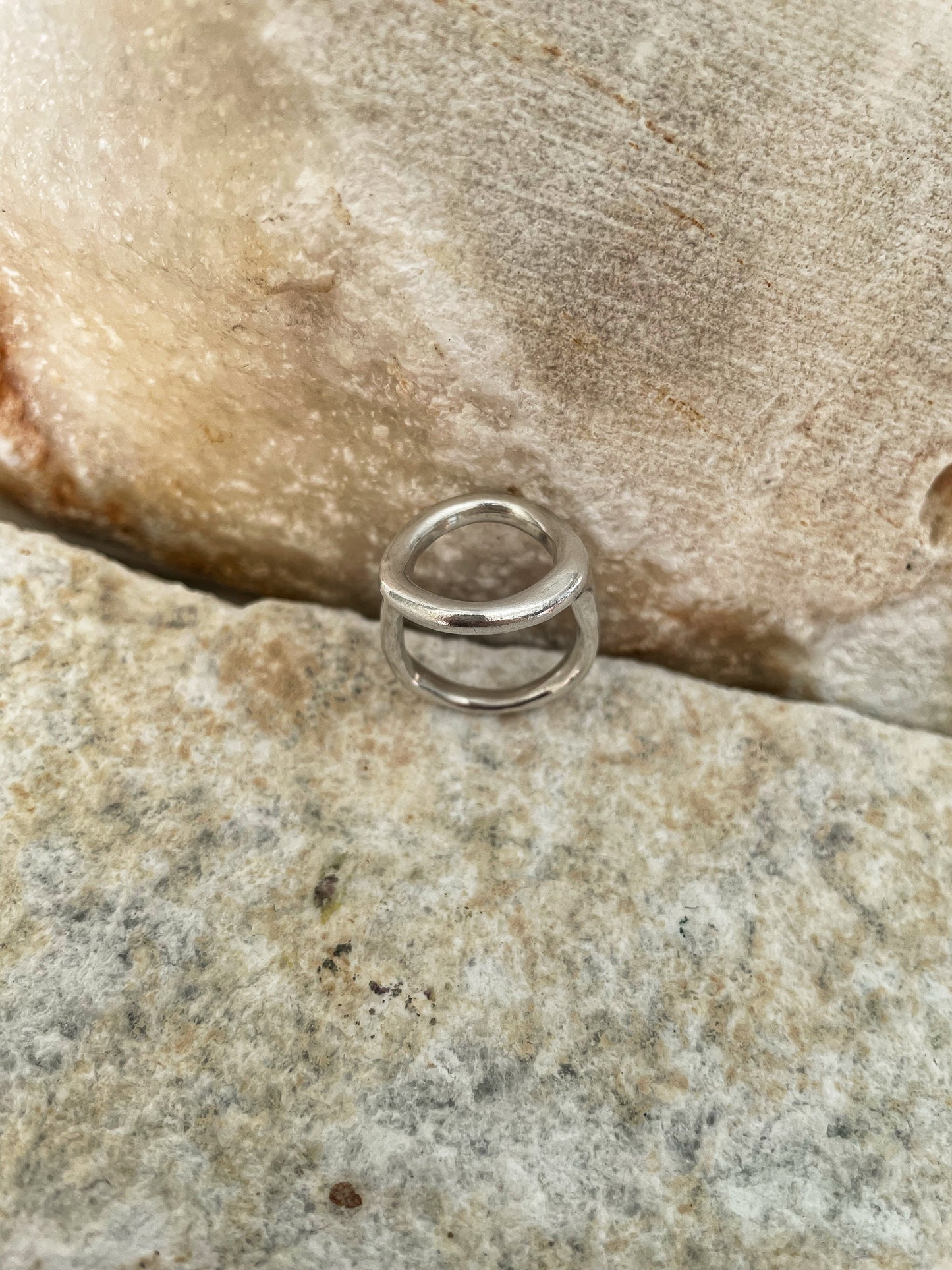 Circle silver ring