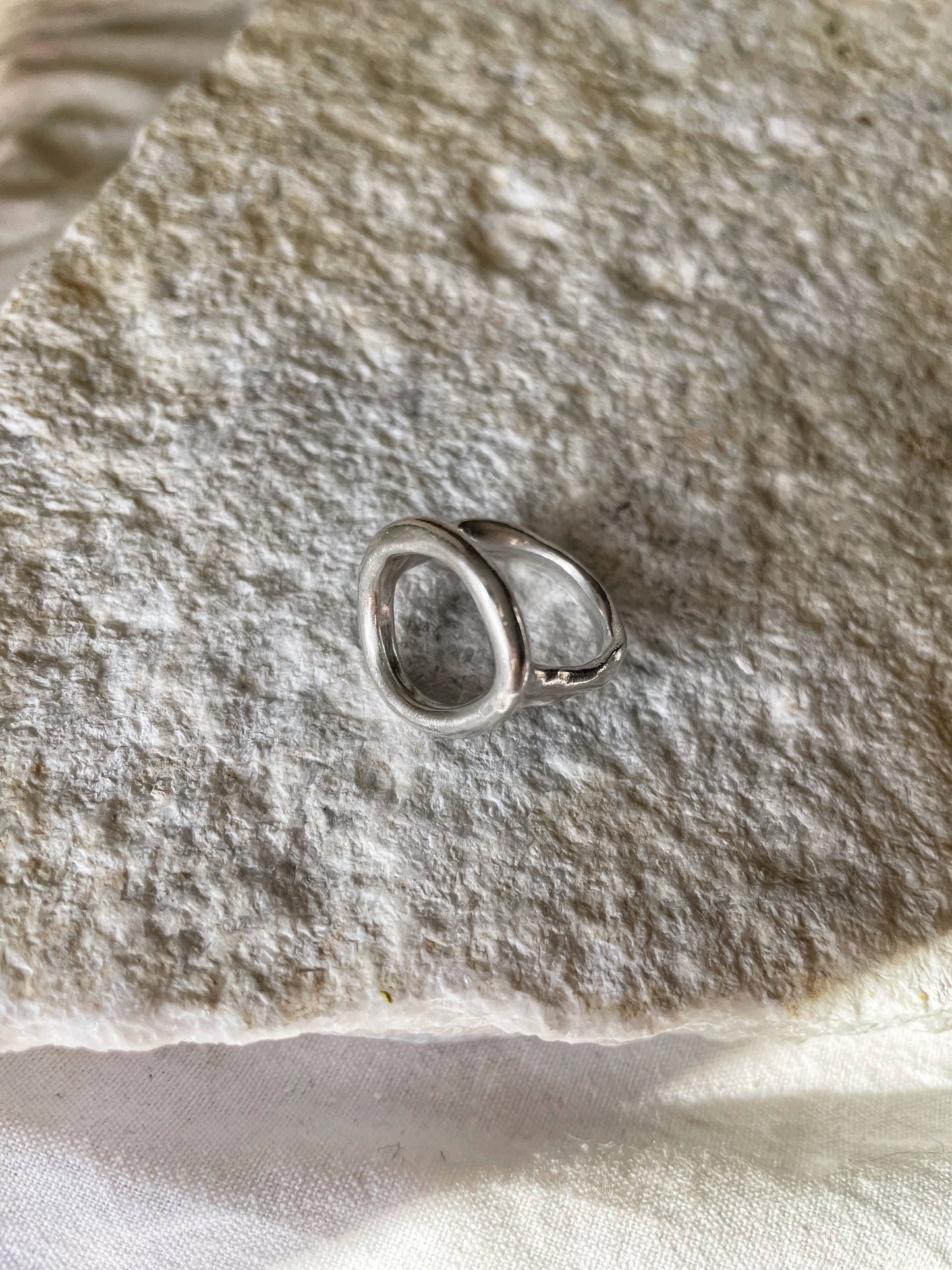 Circle silver ring