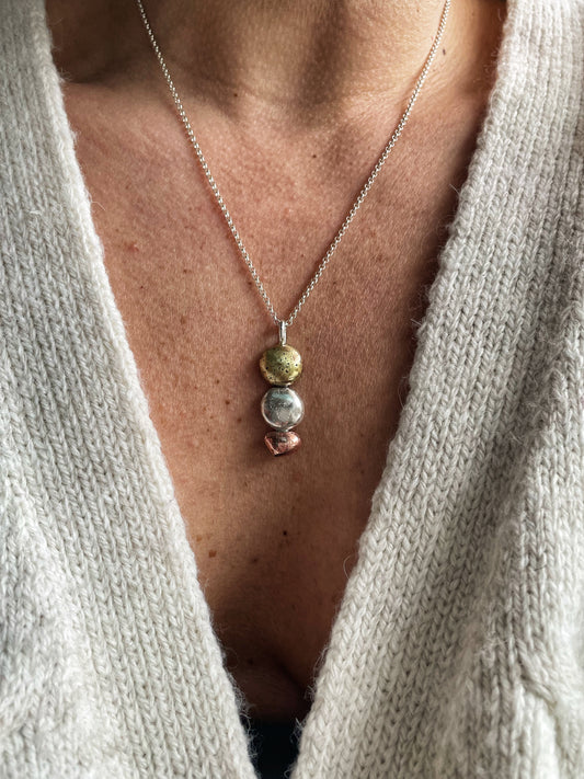 Mixed metals pendant