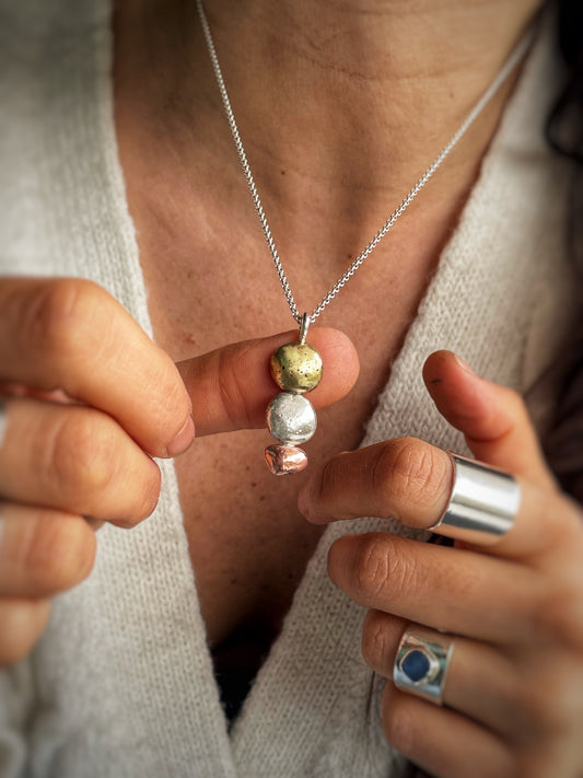 Mixed metals pendant