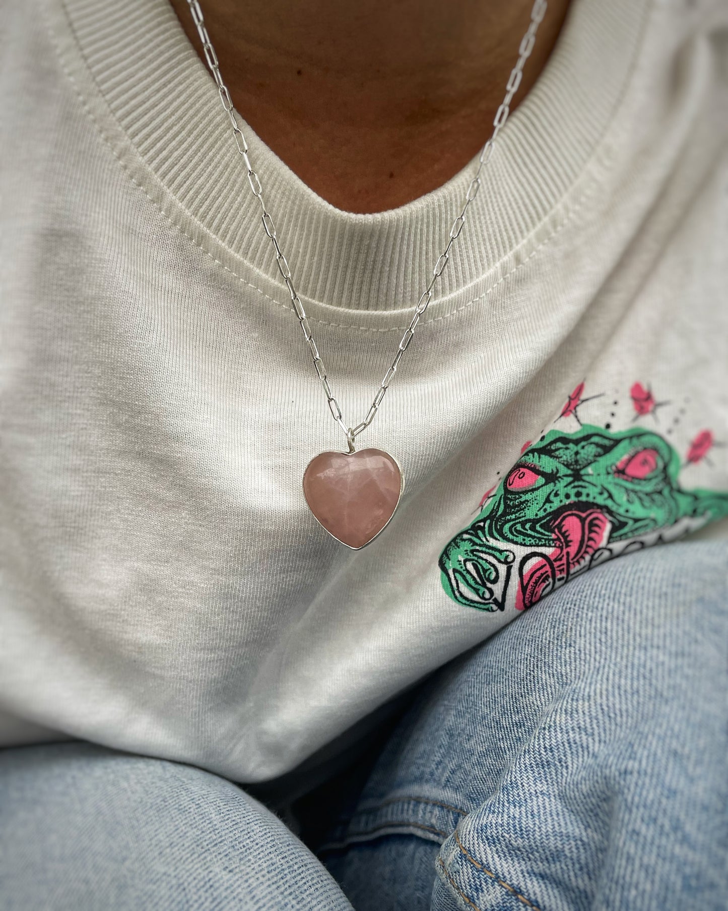 Rose heart pendant
