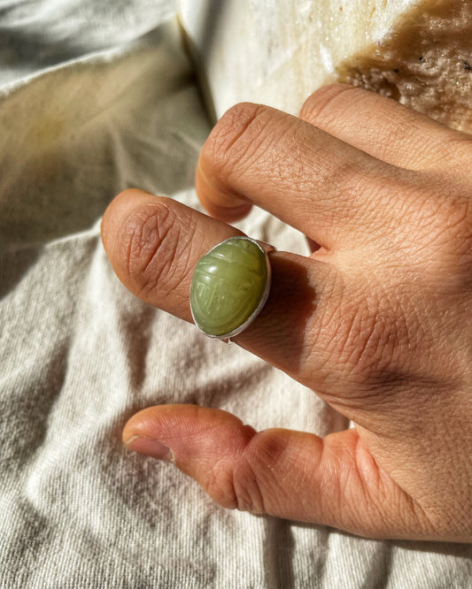 Scarab Jade ring