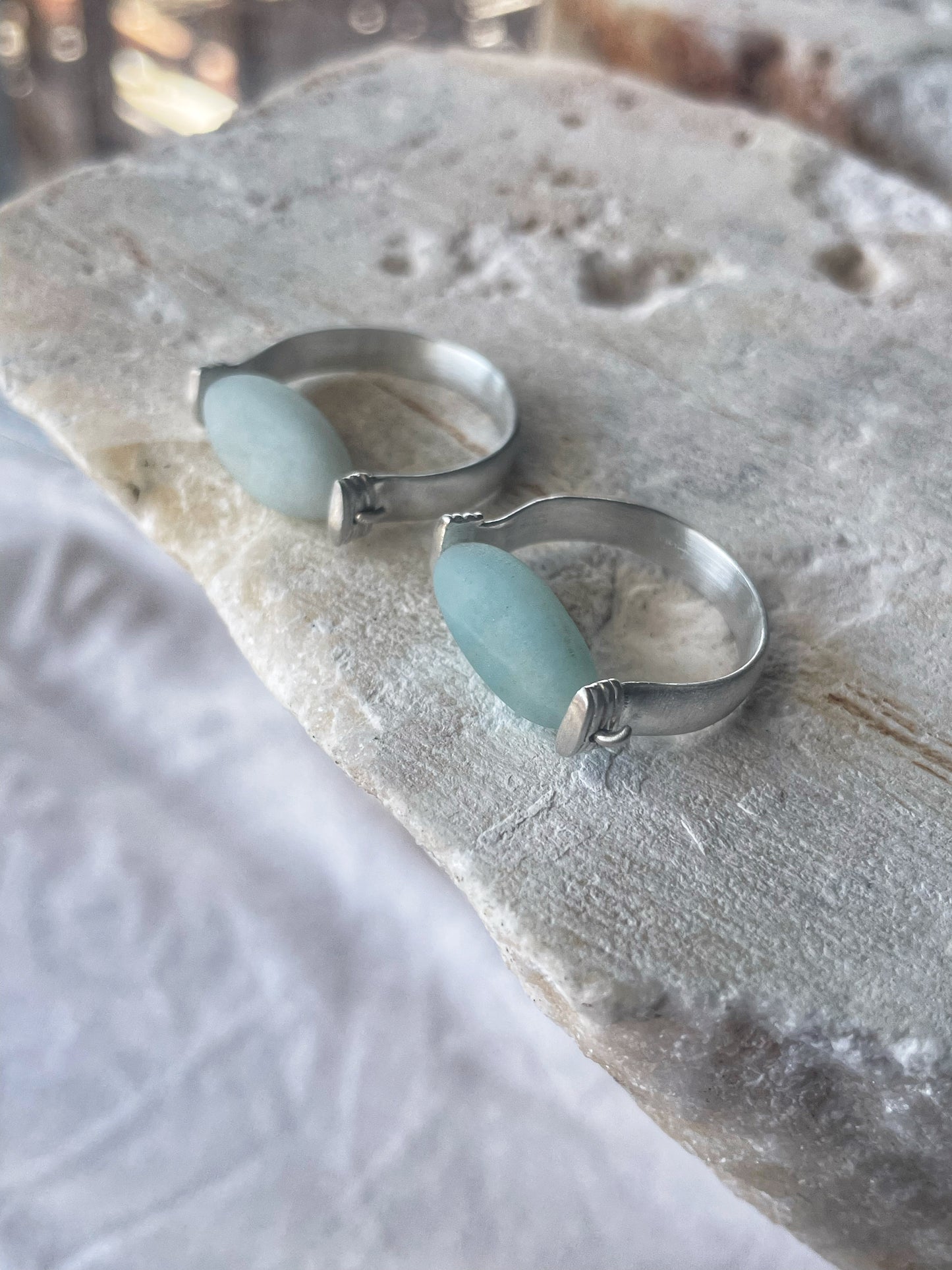 Amazonite silver ring