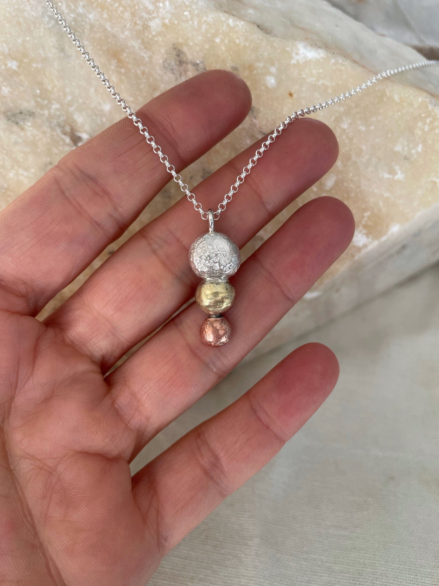 Triple metals pendant