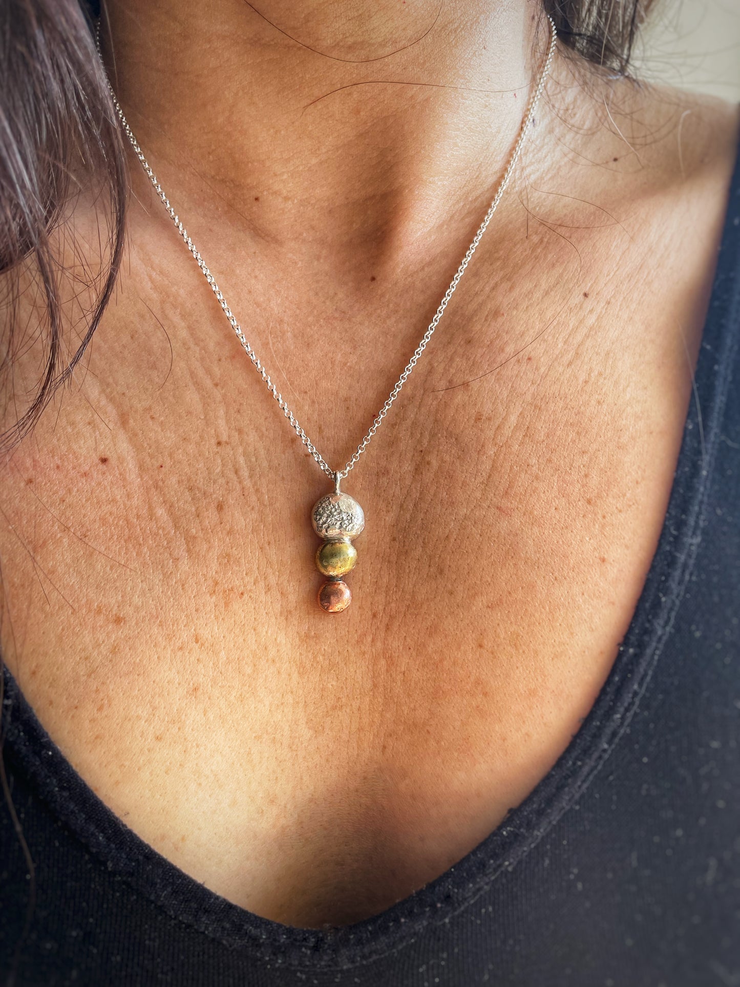 Triple metals pendant
