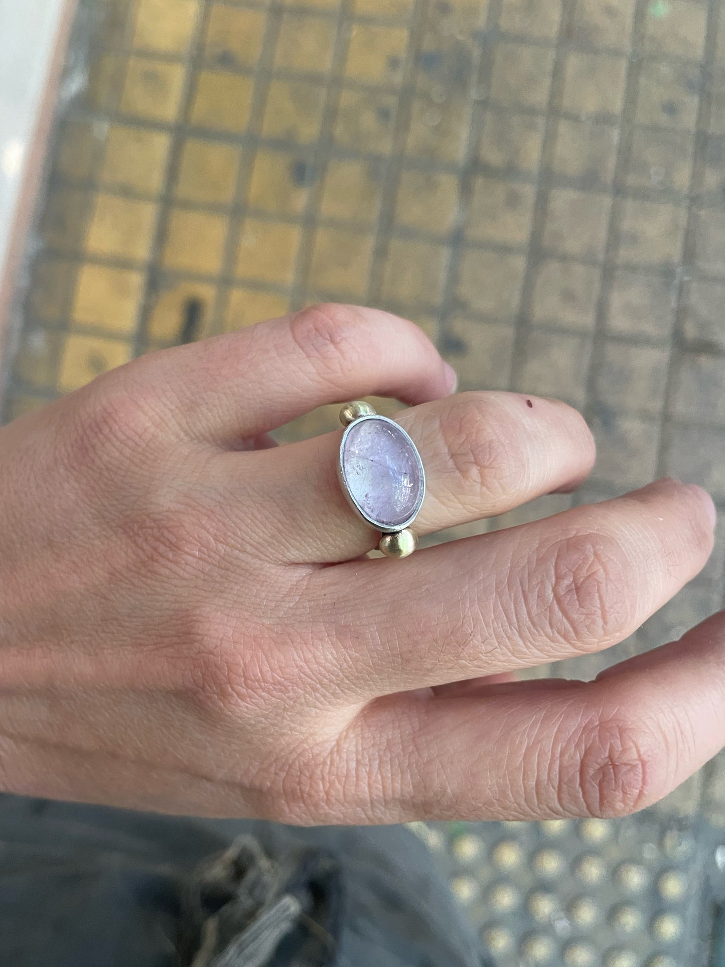 Amethyst silver ring
