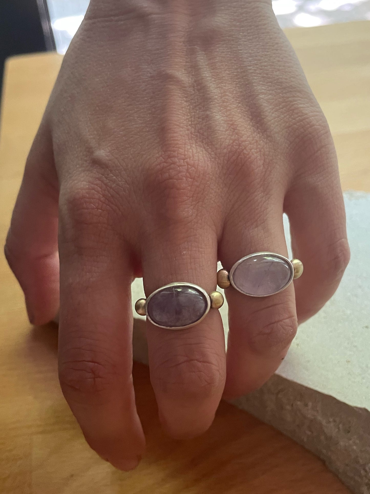 Amethyst silver ring