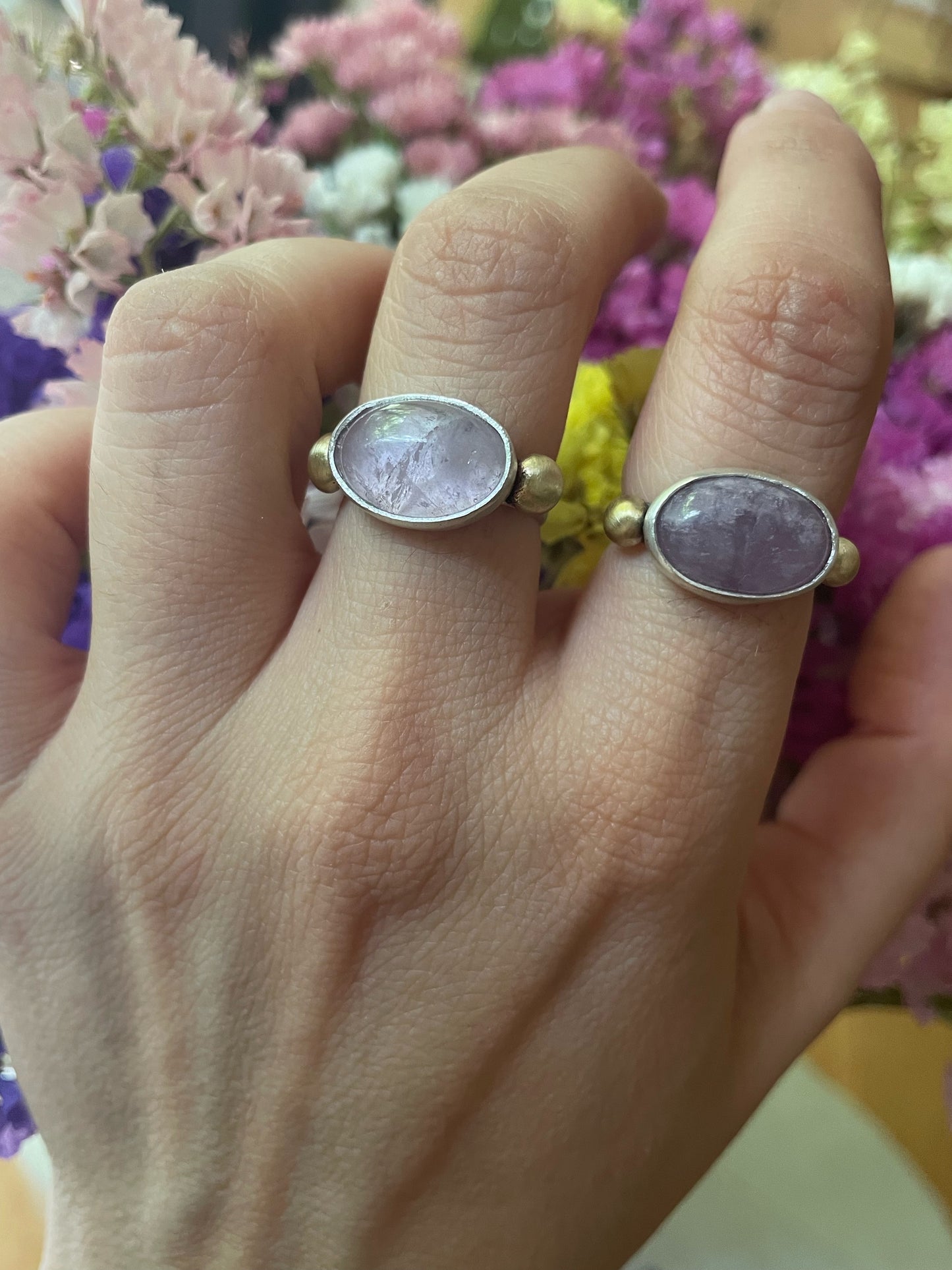 Amethyst silver ring