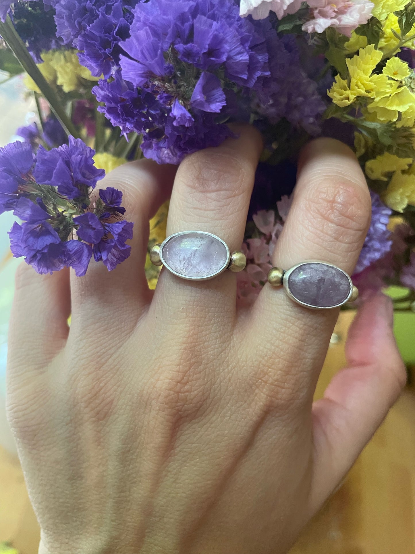 Amethyst silver ring