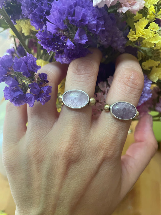 Amethyst silver ring